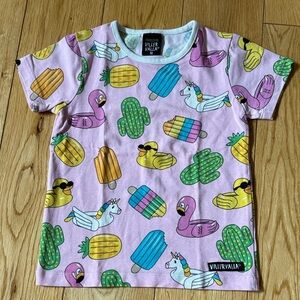 Villervalla Pool Floats Tee Sz 4Y